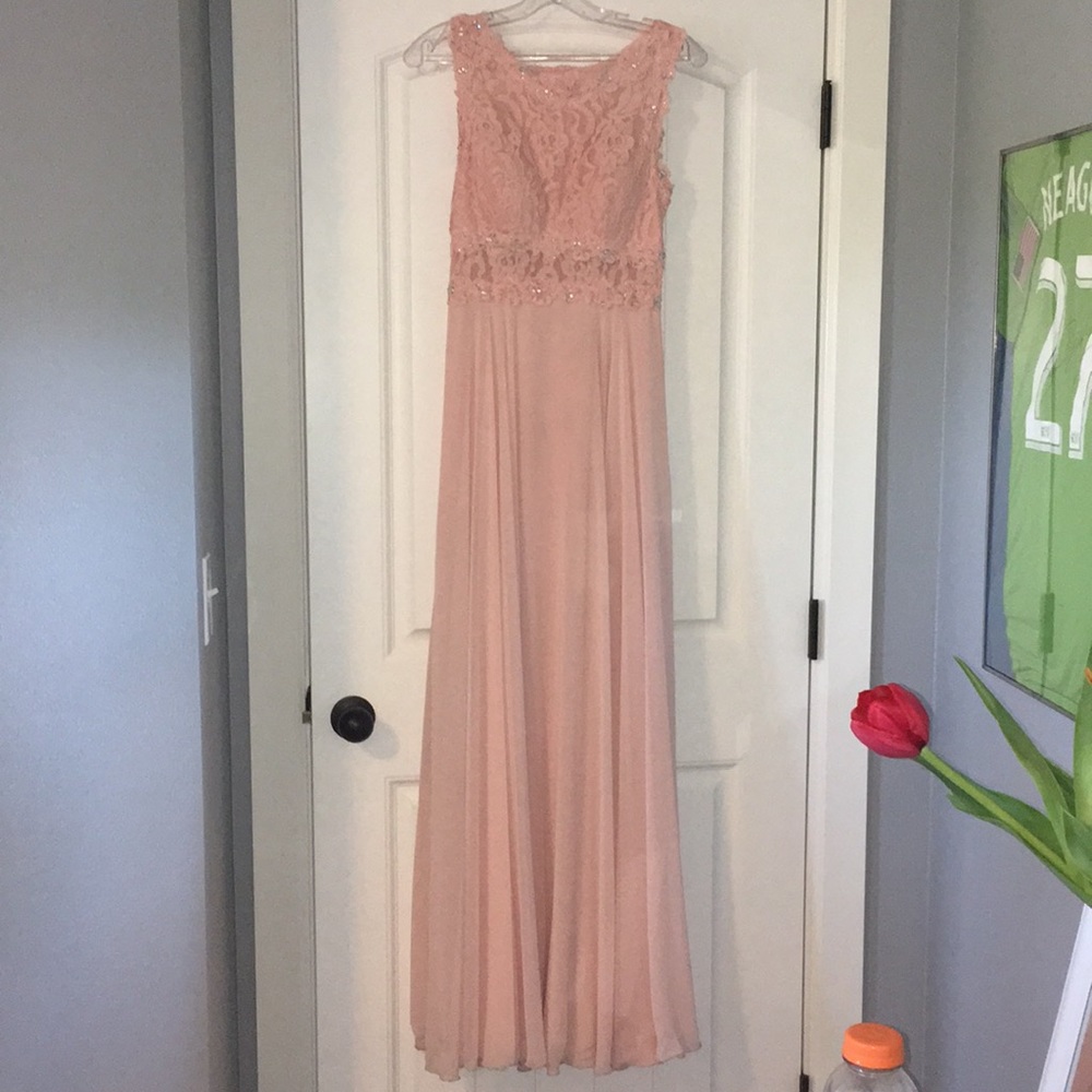 Pink Lace Prom Dress